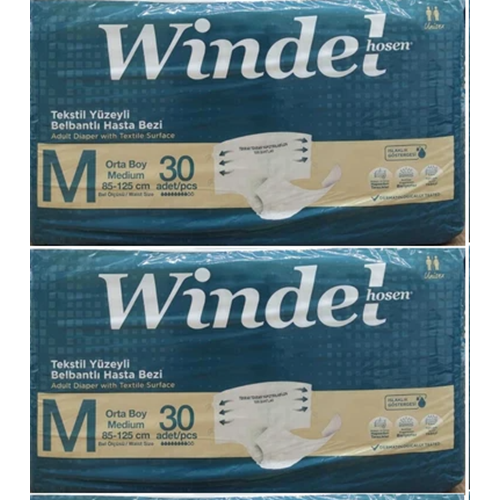 Windel Belbantlı Medium Hasta Alt Bezi 30*2 60 Adet