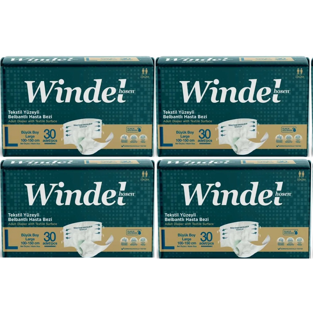 Windel Belbantlı Large Hasta Alt Bezi 30*4 120 Adet