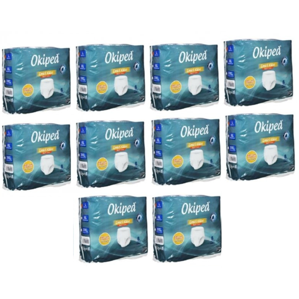 Okiped Külotlu Large Tekstil Hasta Alt Bezi 8*10 pk 80 adet